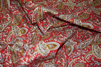 Red Cotton Floral Print