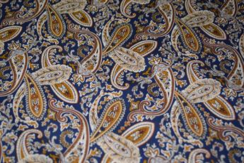 Royal Blue Cotton Floral Print