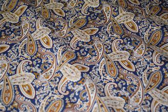 Royal Blue Cotton Floral Print