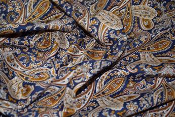 Royal Blue Cotton Floral Print