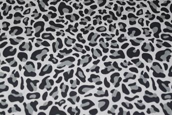 Grey Cotton Leopard Print