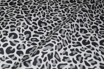 Grey Cotton Leopard Print