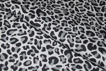 Grey Cotton Leopard Print