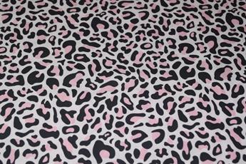 Light Pink Cotton Leopard Print