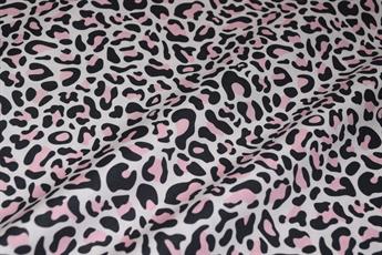 Light Pink Cotton Leopard Print