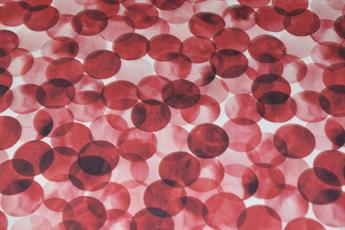 Deep Red Cotton Circle Print