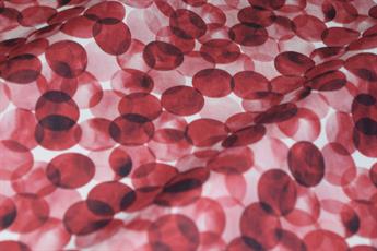 Deep Red Cotton Circle Print