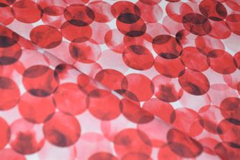 Red Cotton Circle Print