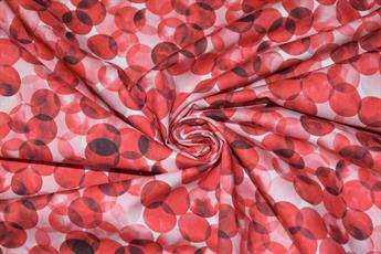 Red Cotton Circle Print