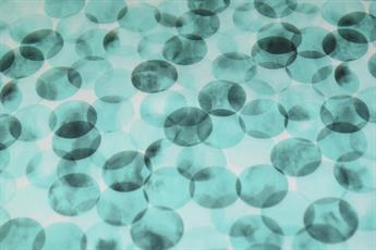 Turquoise Cotton Circle Print