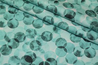 Turquoise Cotton Circle Print