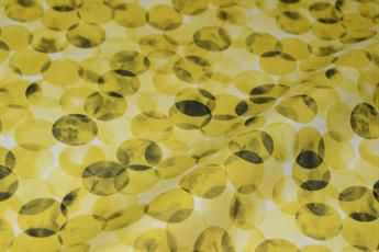 Yellow Cotton Circle Print
