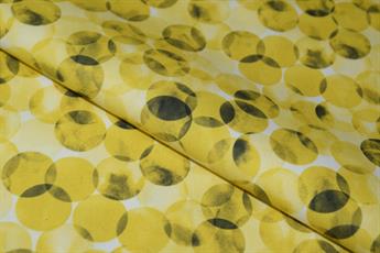 Yellow Cotton Circle Print