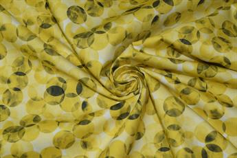 Yellow Cotton Circle Print