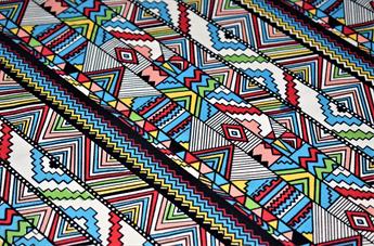 CANVAS AZTEC GEOMETRIC PRINT