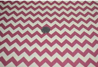 Pink Cotton Zig Zag Print Canvas