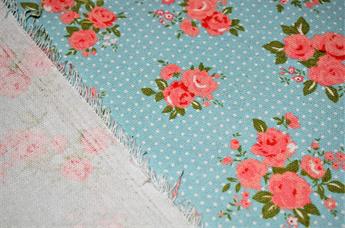 Blue Cotton Roses