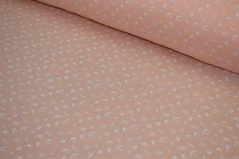 Peach Printed Cotton Gauze