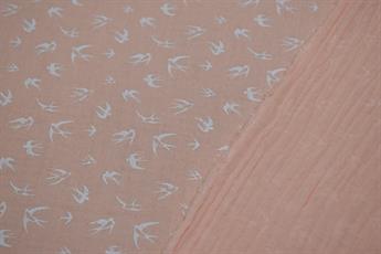 Peach Printed Cotton Gauze