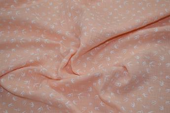 Peach Printed Cotton Gauze