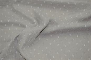 Light Khaki Printed Cotton Gauze