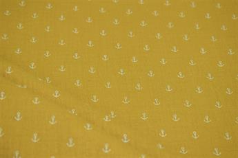 Mustard Printed Cotton Gauze