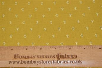 Mustard Printed Cotton Gauze