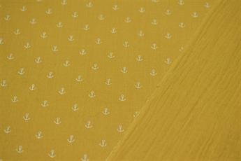 Mustard Printed Cotton Gauze