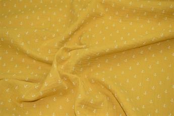 Mustard Printed Cotton Gauze