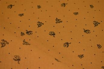 Mustard Printed Cotton Gauze
