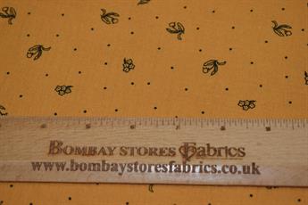 Mustard Printed Cotton Gauze