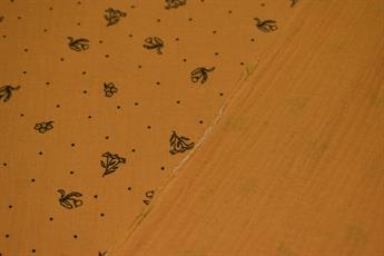 Mustard Printed Cotton Gauze