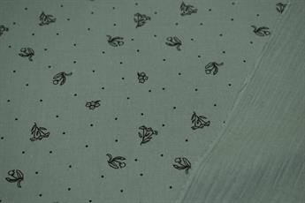 Pistachio Printed Cotton Gauze