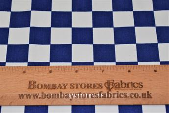 Royal Blue Cotton Chef's Check
