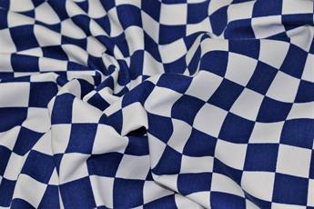Royal Blue Cotton Chef's Check