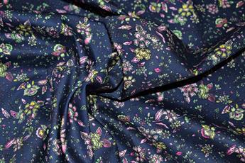 Navy Printed Cotton Fabrics