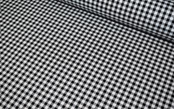 Black Cotton 8mm Gingham