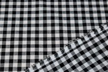 Black Cotton 8mm Gingham