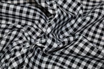 Black Cotton 8mm Gingham