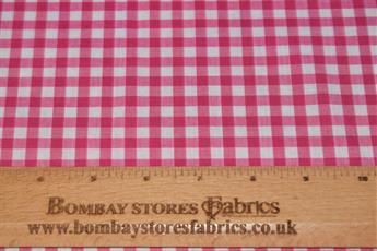 Cerise Cotton 8mm Gingham
