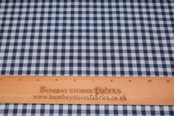 Navy Cotton 8mm Gingham