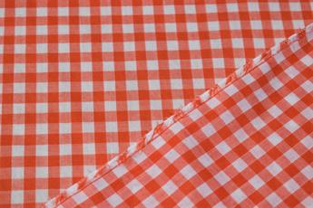 Orange Cotton 8mm Gingham