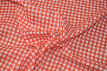 Orange Cotton 8mm Gingham