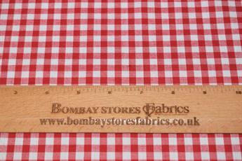 Red Cotton 8mm Gingham