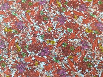 Leaves - POLY COTTON FABRIC CRAFT QUILTING PATCHWORK DRESSMAKING