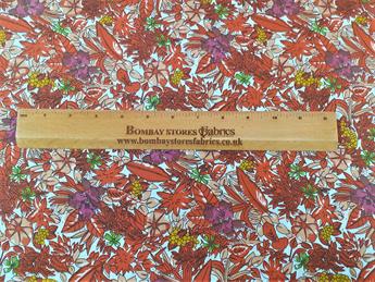 Leaves - POLY COTTON FABRIC CRAFT QUILTING PATCHWORK DRESSMAKING