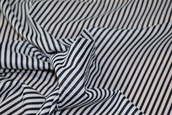 Navy Cotton Printed Poly Cottons