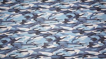 Blue Cotton Printed Poly Cottons