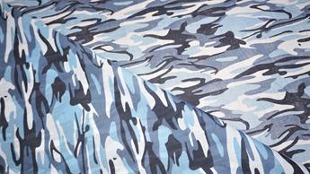 Blue Cotton Printed Poly Cottons