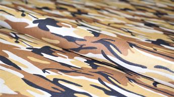 Brown Cotton Printed Poly Cottons